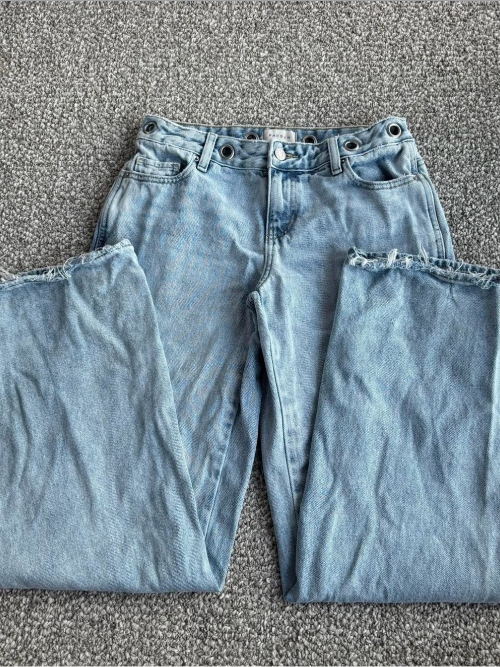 PacSun Light Blue Wide-Leg High-Rise Jeans